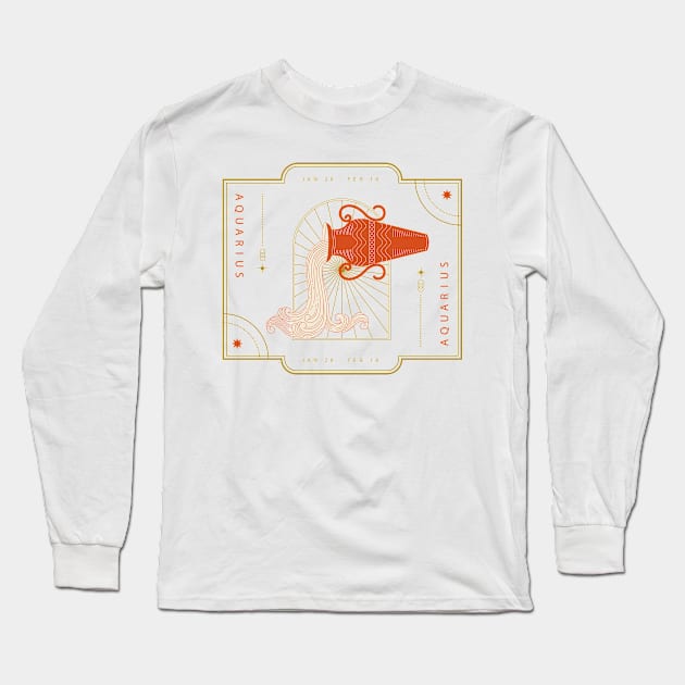 Aquarius Long Sleeve T-Shirt by Javio